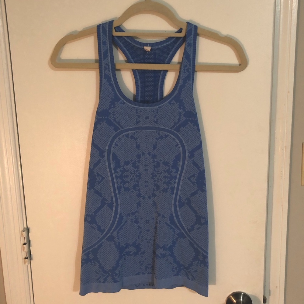 Lulu lemon blue snakeskin tank top